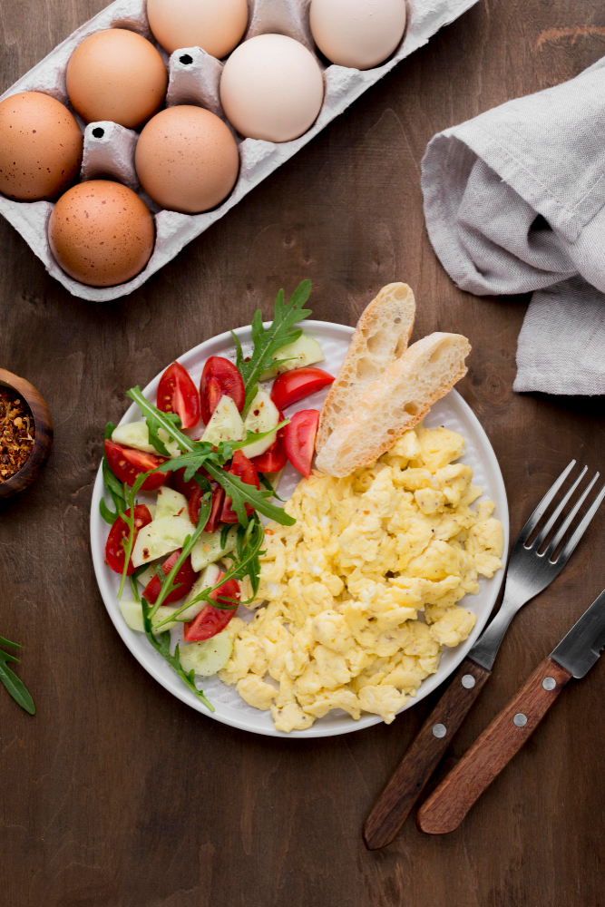 Eggs dish served at the cafe